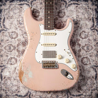 Fender '63 Heavy Relic Stratocaster Shell Pink Over Sonic Blue Throbak SLE101+ #R148294