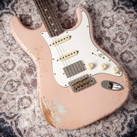 Fender '63 Heavy Relic Stratocaster Shell Pink Over Sonic Blue Throbak SLE101+ #R148294