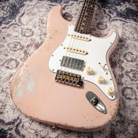 Fender '63 Heavy Relic Stratocaster Shell Pink Over Sonic Blue Throbak SLE101+ #R148294