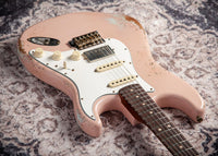 Fender '63 Heavy Relic Stratocaster Shell Pink Over Sonic Blue Throbak SLE101+ #R148294