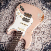 Fender '63 Heavy Relic Stratocaster Shell Pink Over Sonic Blue Throbak SLE101+ #R148294