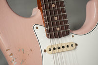 Fender '63 Heavy Relic Stratocaster Shell Pink Over Sonic Blue Throbak SLE101+ #R148294