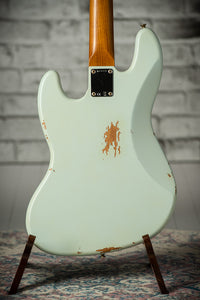 Fender '63 Jazz Bass Relic Hand Wound Pickups Faded Aged Sonic Blue #R133728