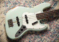 Fender '63 Jazz Bass Relic Hand Wound Pickups Faded Aged Sonic Blue #R133728