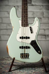 Fender '63 Jazz Bass Relic Hand Wound Pickups Faded Aged Sonic Blue #R133728