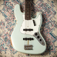 Fender '63 Jazz Bass Relic Hand Wound Pickups Faded Aged Sonic Blue #R133728