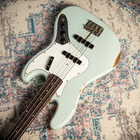 Fender '63 Jazz Bass Relic Hand Wound Pickups Faded Aged Sonic Blue #R133728