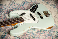 Fender '63 Jazz Bass Relic Hand Wound Pickups Faded Aged Sonic Blue #R133728