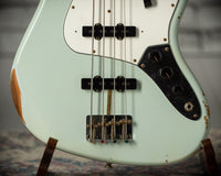 Fender '63 Jazz Bass Relic Hand Wound Pickups Faded Aged Sonic Blue #R133728