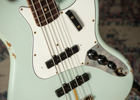 Fender '63 Jazz Bass Relic Hand Wound Pickups Faded Aged Sonic Blue #R133728