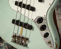 Fender '63 Jazz Bass Relic Hand Wound Pickups Faded Aged Sonic Blue #R133728
