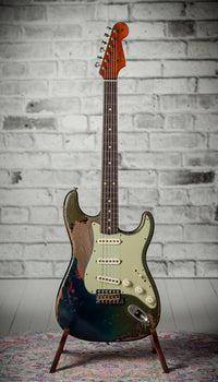 Fender '63 Super Heavy Relic Stratocaster Masterbuilt by Dale Wilson Lake Placid Blue over 3 Tone Sunburst # CZ587383