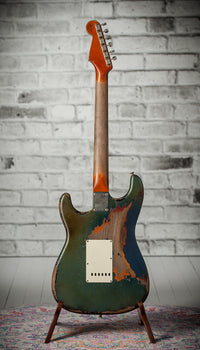 Fender '63 Super Heavy Relic Stratocaster Masterbuilt by Dale Wilson Lake Placid Blue over 3 Tone Sunburst # CZ587383
