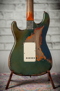 Fender '63 Super Heavy Relic Stratocaster Masterbuilt by Dale Wilson Lake Placid Blue over 3 Tone Sunburst # CZ587383