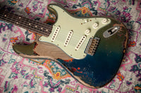 Fender '63 Super Heavy Relic Stratocaster Masterbuilt by Dale Wilson Lake Placid Blue over 3 Tone Sunburst # CZ587383