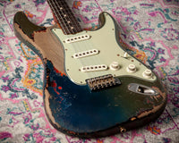 Fender '63 Super Heavy Relic Stratocaster Masterbuilt by Dale Wilson Lake Placid Blue over 3 Tone Sunburst # CZ587383