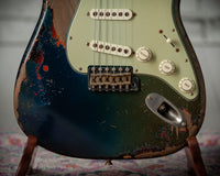 Fender '63 Super Heavy Relic Stratocaster Masterbuilt by Dale Wilson Lake Placid Blue over 3 Tone Sunburst # CZ587383