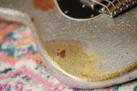 Fender '63 Super Heavy Relic Stratocaster Silver Sparkle over Chartreuse Sparkle Throbak SLE-101 #R148058