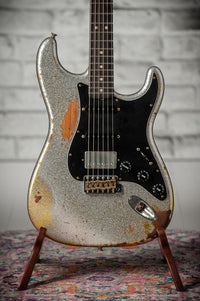 Fender '63 Super Heavy Relic Stratocaster Silver Sparkle over Chartreuse Sparkle Throbak SLE-101 #R148058