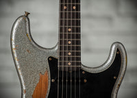 Fender '63 Super Heavy Relic Stratocaster Silver Sparkle over Chartreuse Sparkle Throbak SLE-101 #R148058