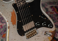 Fender '63 Super Heavy Relic Stratocaster Silver Sparkle over Chartreuse Sparkle Throbak SLE-101 #R148058