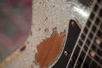 Fender '63 Super Heavy Relic Stratocaster Silver Sparkle over Chartreuse Sparkle Throbak SLE-101 #R148058