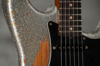 Fender '63 Super Heavy Relic Stratocaster Silver Sparkle over Chartreuse Sparkle Throbak SLE-101 #R148058