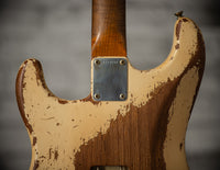 Fender '64 Stratocaster Super Heavy Relic Dirty Faded Aged Olympic White Josefina Hand Wound '64 Pickups Masterbuilt by Andy Hicks #R127698