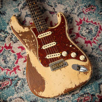 Fender '64 Stratocaster Super Heavy Relic Dirty Faded Aged Olympic White Josefina Hand Wound '64 Pickups Masterbuilt by Andy Hicks #R127698
