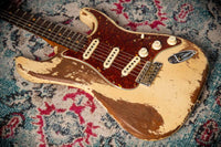 Fender '64 Stratocaster Super Heavy Relic Dirty Faded Aged Olympic White Josefina Hand Wound '64 Pickups Masterbuilt by Andy Hicks #R127698