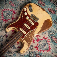 Fender '64 Stratocaster Super Heavy Relic Dirty Faded Aged Olympic White Josefina Hand Wound '64 Pickups Masterbuilt by Andy Hicks #R127698