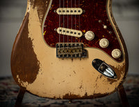 Fender '64 Stratocaster Super Heavy Relic Dirty Faded Aged Olympic White Josefina Hand Wound '64 Pickups Masterbuilt by Andy Hicks #R127698