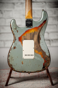 Fender '65 Super Heavy Relic Stratocaster Super Faded Aged Firemist Silver Over 3 Tone Sunburst #CZ587724