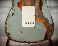 Fender '65 Super Heavy Relic Stratocaster Super Faded Aged Firemist Silver Over 3 Tone Sunburst #CZ587724