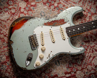 Fender '65 Super Heavy Relic Stratocaster Super Faded Aged Firemist Silver Over 3 Tone Sunburst #CZ587724
