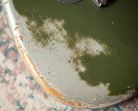 Fender '66 Heavy Relic Stratocaster HSS Olive Drab over Inca Silver HW pickups Fralin Sunbucker # R140445