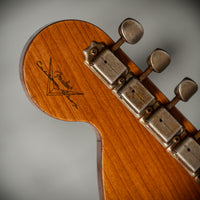 Fender '66 Heavy Relic Stratocaster HSS Olive Drab over Inca Silver HW pickups Fralin Sunbucker # R140445