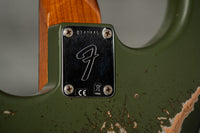 Fender '66 Heavy Relic Stratocaster HSS Olive Drab over Inca Silver HW pickups Fralin Sunbucker # R140445