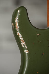 Fender '66 Heavy Relic Stratocaster HSS Olive Drab over Inca Silver HW pickups Fralin Sunbucker # R140445