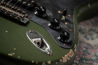 Fender '66 Heavy Relic Stratocaster HSS Olive Drab over Inca Silver HW pickups Fralin Sunbucker # R140445