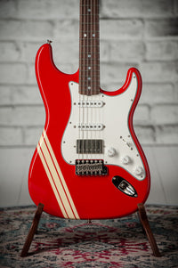 Fender '66 Strat HSS Thin Nitro Competition Red Stripe #R149086