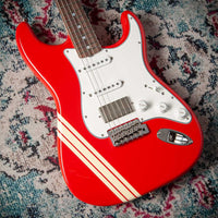 Fender '66 Strat HSS Thin Nitro Competition Red Stripe #R149086