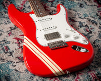Fender '66 Strat HSS Thin Nitro Competition Red Stripe #R149086