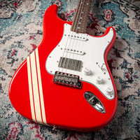 Fender '66 Strat HSS Thin Nitro Competition Red Stripe #R149086