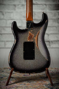 Fender CS '67 Strat HSS Heavy Relic Black Sparkle Burst R145714 USED
