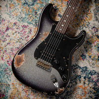 Fender CS '67 Strat HSS Heavy Relic Black Sparkle Burst R145714 USED