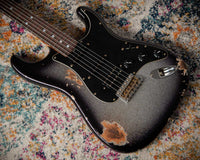 Fender CS '67 Strat HSS Heavy Relic Black Sparkle Burst R145714 USED