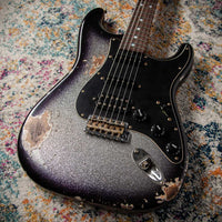 Fender CS '67 Strat HSS Heavy Relic Black Sparkle Burst R145714 USED