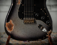 Fender CS '67 Strat HSS Heavy Relic Black Sparkle Burst R145714 USED