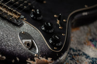Fender CS '67 Strat HSS Heavy Relic Black Sparkle Burst R145714 USED
